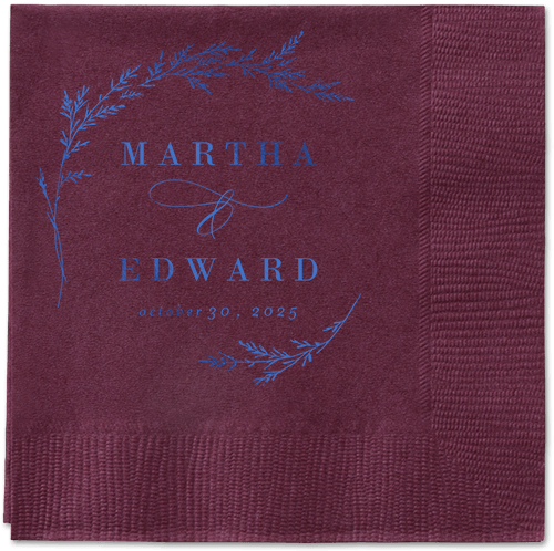Spectacular Spruce Napkin, Blue, Berry