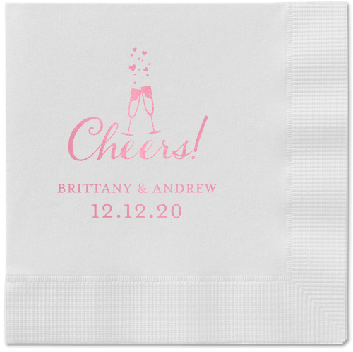 Cherished Cheer Napkins, Pink, White, Blush