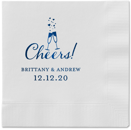 Cherished Cheer Napkins, Blue, White, Midnight