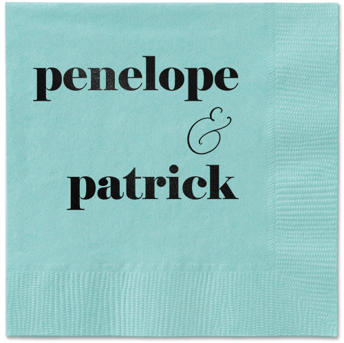 Winsome Wanderlust Napkin, Black, Aqua
