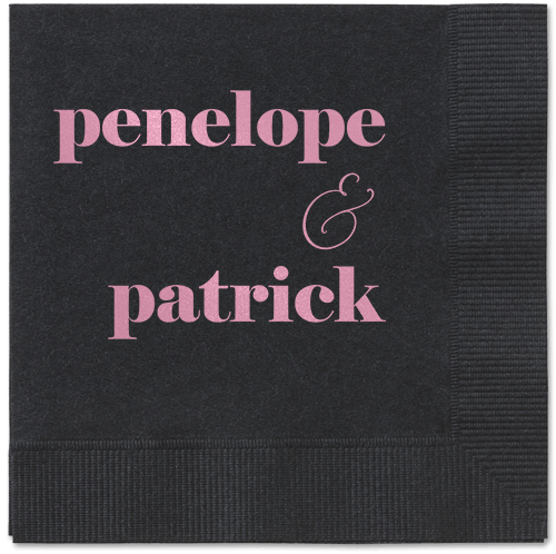 Winsome Wanderlust Napkin, Pink, Black, blush