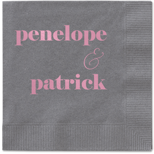 Winsome Wanderlust Napkin, Pink, Pewter