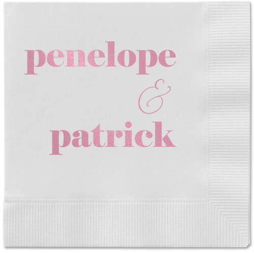 Winsome Wanderlust Napkin, Pink, White
