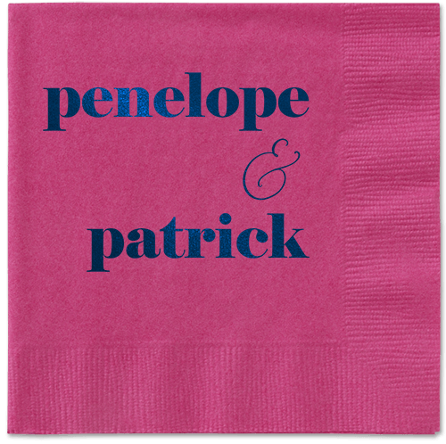 Winsome Wanderlust Napkin, Blue, Magenta