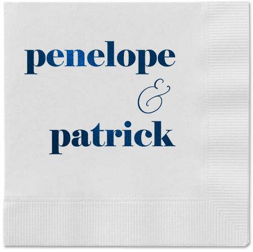 Winsome Wanderlust Napkin, Blue, White, midnight