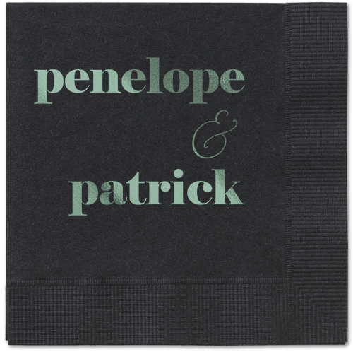 Winsome Wanderlust Napkin, Green, Black