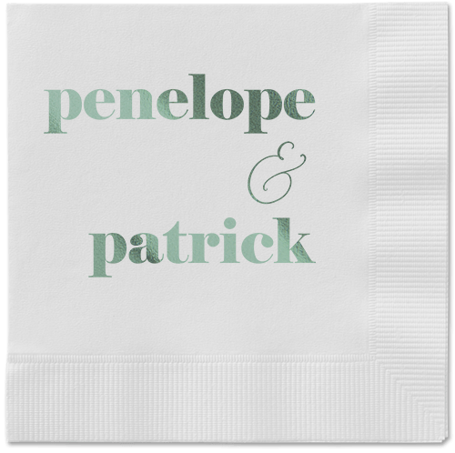Winsome Wanderlust Napkin, Green, White, sage