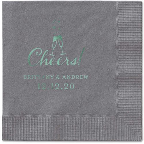 Cherished Cheer Napkins, Green, Pewter, Sage