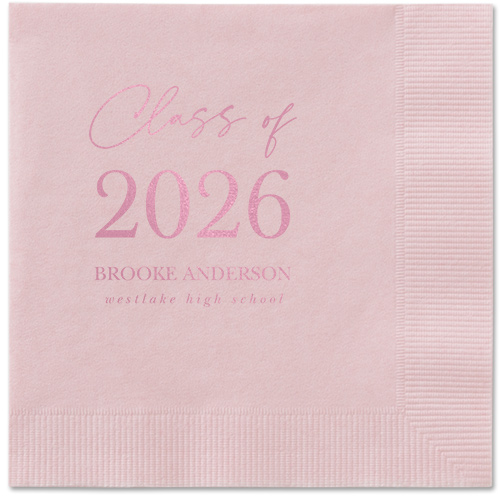 Penmanship Class Napkin, Pink, Blush, blush
