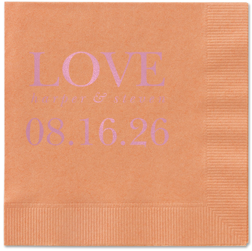 Official Headlines Napkin, Pink, Coral