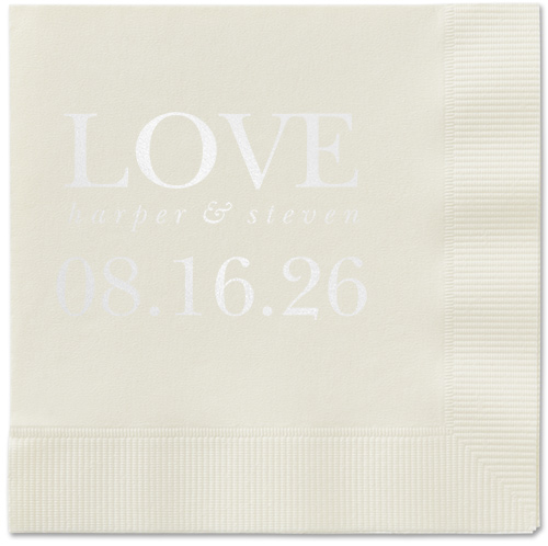 Official Headlines Napkin, White, Ecru