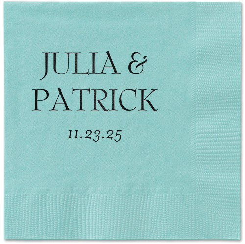 Modern Flow Napkin, Black, Aqua, black