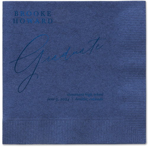 Graceful Touch Napkin, Blue, Navy