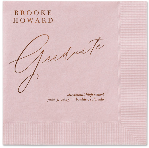 Graceful Touch Napkin, Brown, Blush