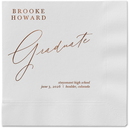 Graceful Touch Napkin, Brown, White, mocha-matte
