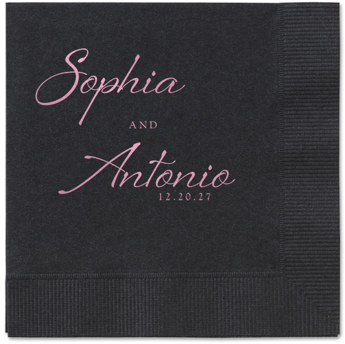 Torn Textures Napkin, Pink, Black, blush