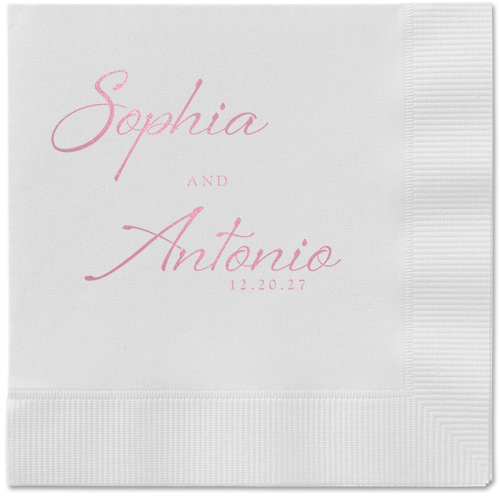 Torn Textures Napkin, Pink, White, blush