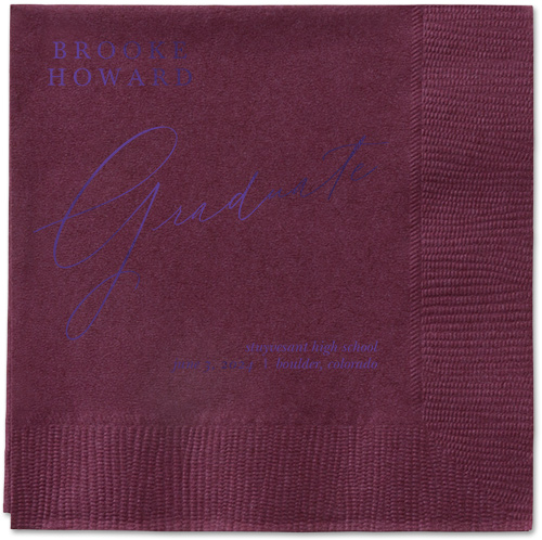 Graceful Touch Napkin, Purple, Berry