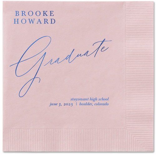 Graceful Touch Napkin, Blue, Blush