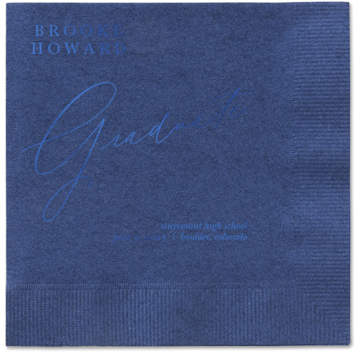Graceful Touch Napkin, Blue, Navy