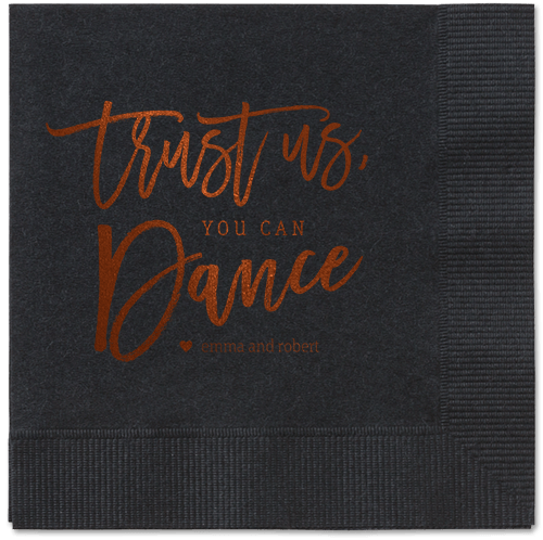 Dance Along Napkins, Brown, Black, Mocha