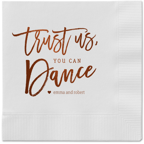 Dance Along Napkins, Brown, White