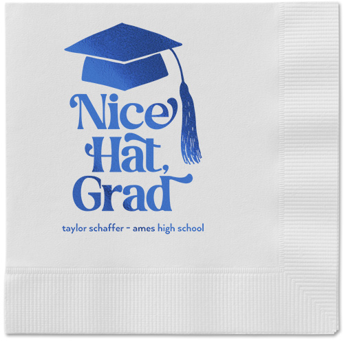 Nice Cap Napkin, Blue, White