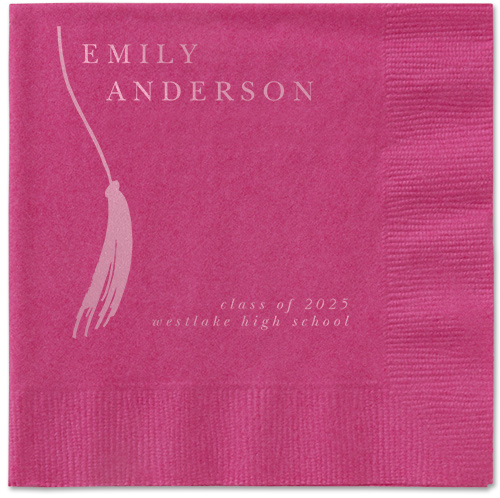 Direct Tassel Napkin, Pink, Magenta