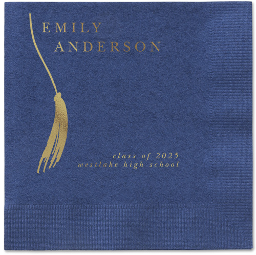 Direct Tassel Napkin, Yellow, Navy