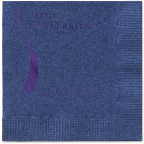 Direct Tassel Napkin, Purple, Navy, purple