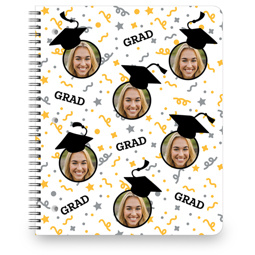 Floating Grad Large Notebook, 8.5x11, Gray