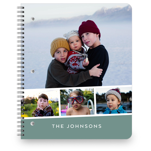 Filmstrip Banner Large Notebook, 8.5x11, Blue, lake