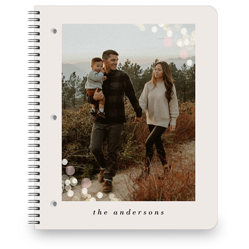 Bokeh Corner Large Notebook, 8.5x11, Gray, charcoal