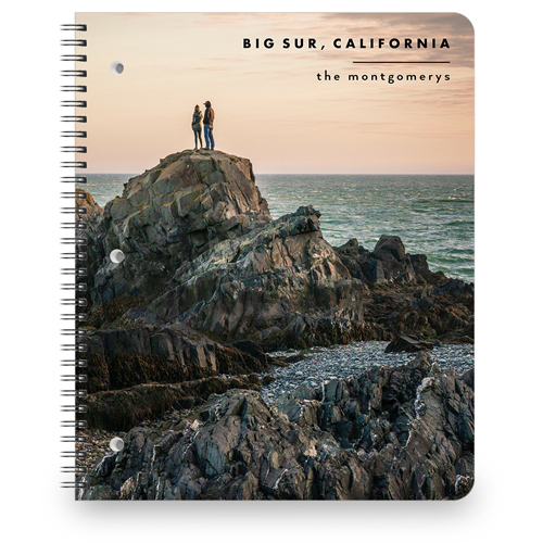 Modern Travel Large Notebook, 8.5x11, Black, black