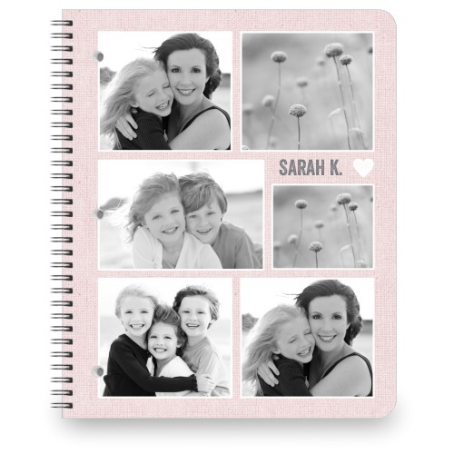 Family Heart Always Large Notebook, 8.5x11, Pink