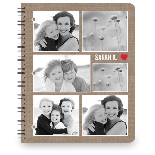 Family Heart Always Large Notebook, 8.5x11, Beige
