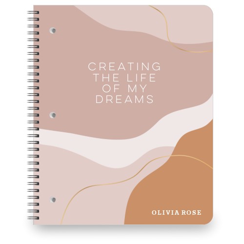 Creating My Dreams Large Notebook, 8.5x11, Brown