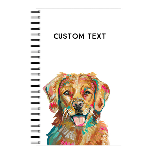 Golden Retriever Custom Text 5x8 Notebook, 5x8, Multicolor