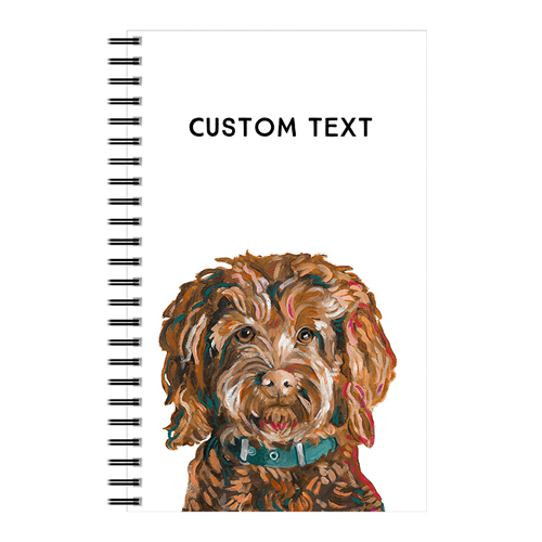 Goldendoodle Custom Text 5x8 Notebook, 5x8, Multicolor