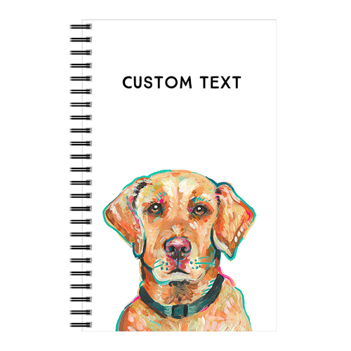 Yellow Lab Custom Text 5x8 Notebook, 5x8, Multicolor