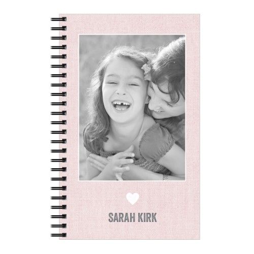 Family Heart Always 5x8 Notebook, 5x8, Pink