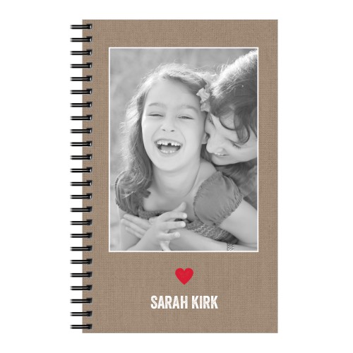 Family Heart Always 5x8 Notebook, 5x8, Beige