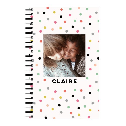 Colorful Speckles 5x8 Notebook, 5x8, Black