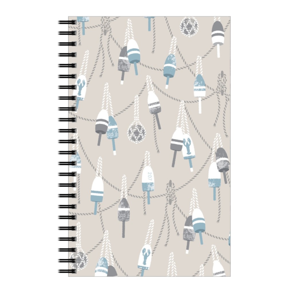 Lobster Buoy - Light Beige Tan Notebook, 5x8, Beige