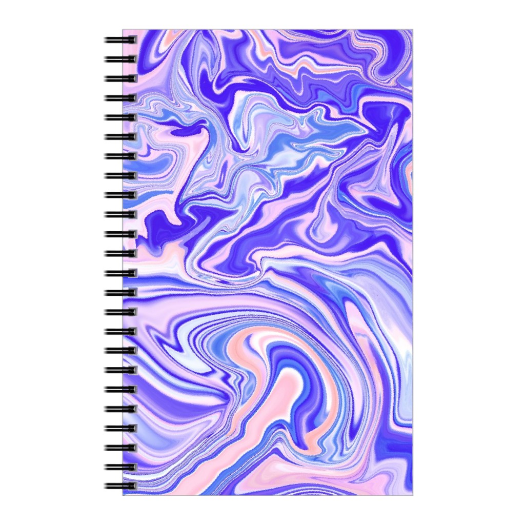 Love Spell Marble - Purple Coral Pink Notebook, 5x8, Purple
