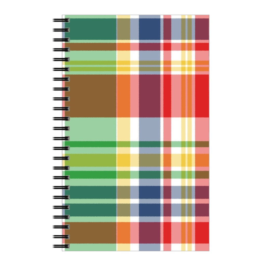Plaid - Multi Bright Notebook, 5x8, Multicolor