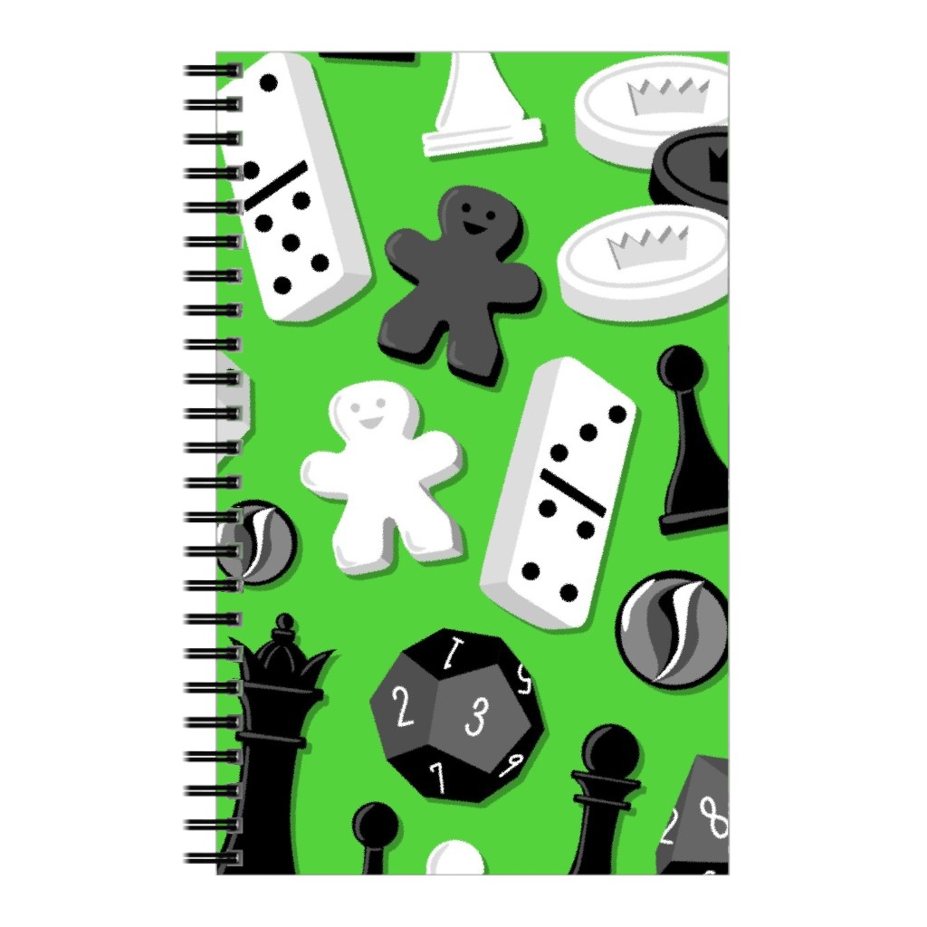 Game on Notebook, 5x8, Green, Spring