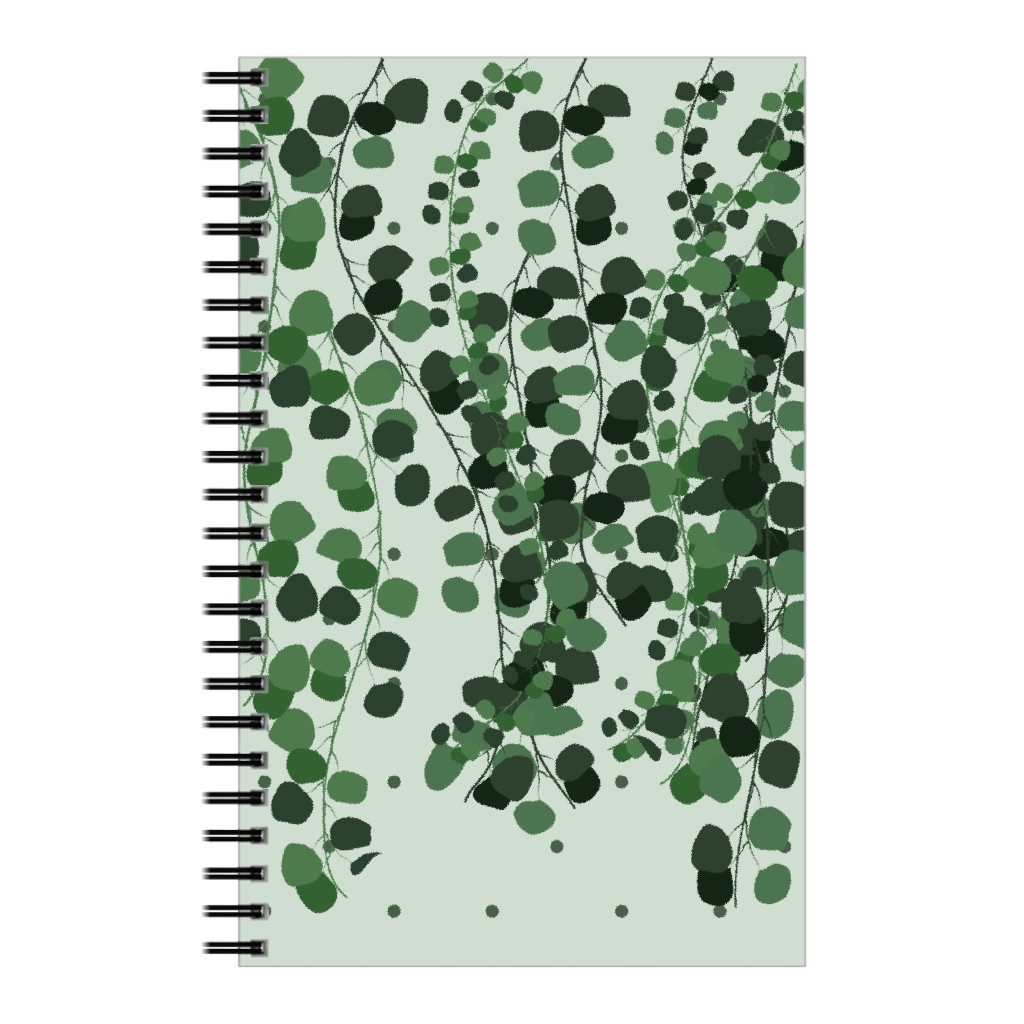Hanging Eucalyptus - Green Notebook, 5x8, Green