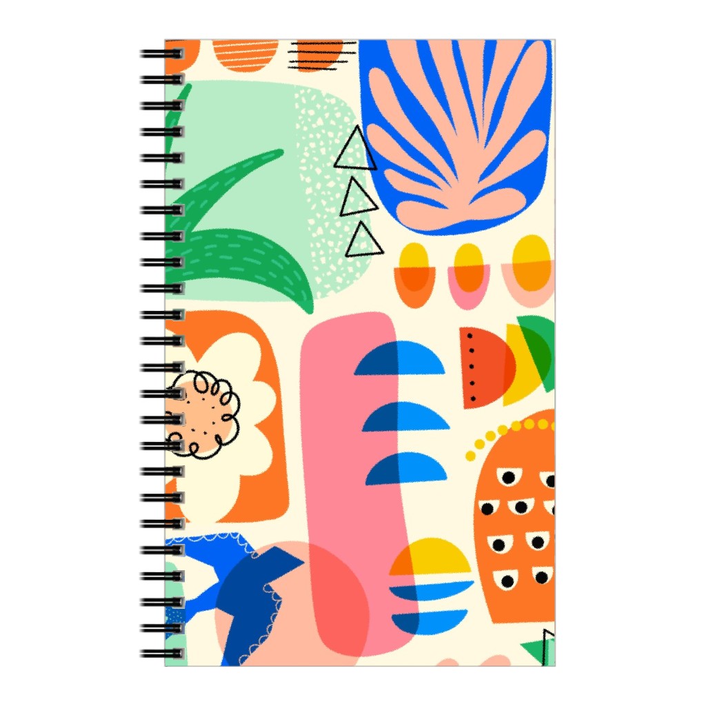 Abstract Shapes Fun Collage - Multi Notebook, 5x8, Multicolor