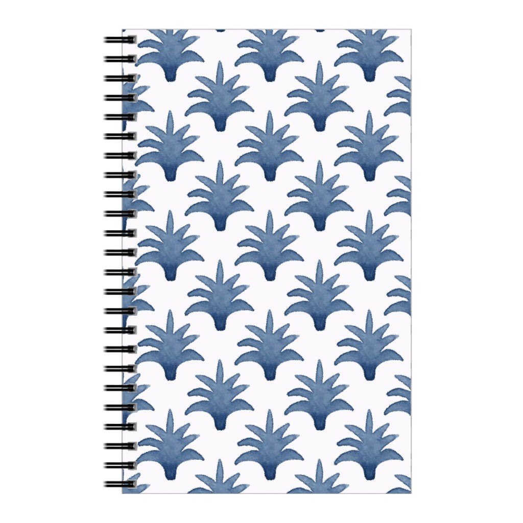 Pinecone - Indigo on Cream Notebook, 5x8, Blue, True Blue